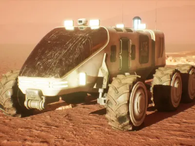 Mars Rover Low-poly 3D model