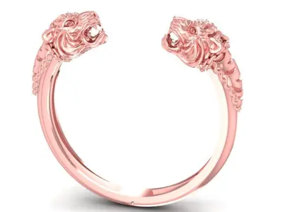 Luxury Double Lion Head Bangle Jewelry 3D Model 2805 3D print model