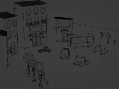 Mixed Small Pack - Low Poly Assets Low-poly 3D model Low-poly 3D model