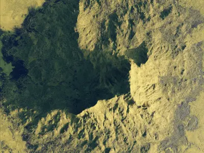 Mountain from air Free 3D model