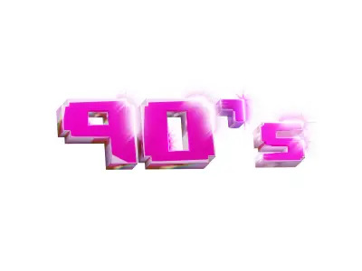 3D Retro 90s Illustration 3D model