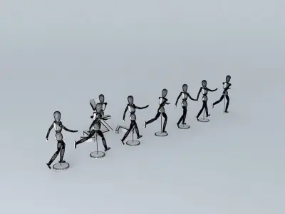 WOODEN MANNEQUIN Free 3D model