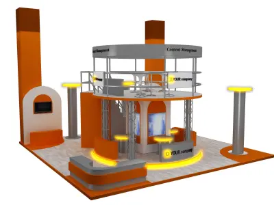 Booth Exhibition Stand a585a 3D model