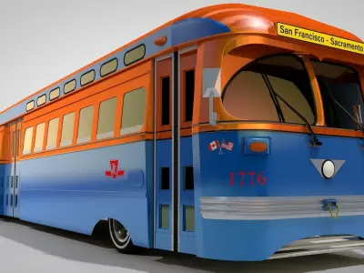 Vintage Bus 3D model