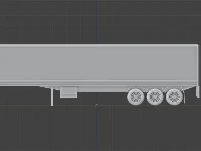 Standard Flat TILT Semi Trailer Truck 3D Model 3D print model