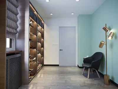 Clothes Room Interior Scene for 3DMax Corona With Settings Low-poly 3D model