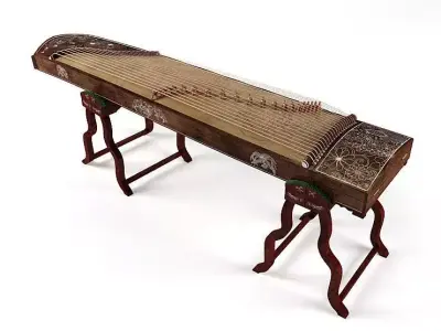 Musical Instrument Guzheng 3D model