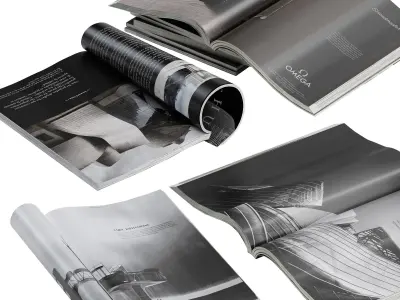 Magazines - Dark Theme 3D model