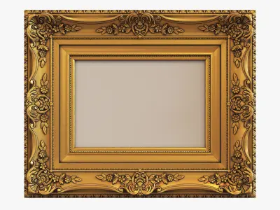 Frame picture gold v9 3D model