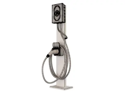 EV Charger 02 Low-poly 3D model