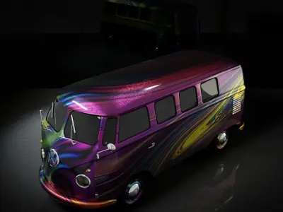 Hippie Bus VW T1 3D model