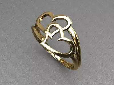 Heart Ring 11 3D print model