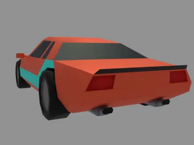 Low polly car Free 3D model