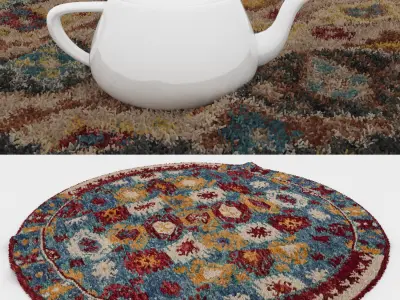 Round Rug Set 24 3D model