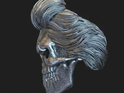 Skull pendant jewelry Bearded vol4 3D print model