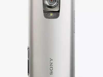 Sony MHS-TS55 Bloggie Live Silver pocket camcorder Low-poly 3D model