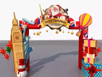 Cristmas Decorative Arch 3D model