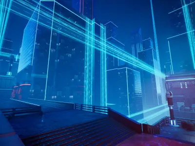 Electric City - Unreal Engine - Low-poly 3D model