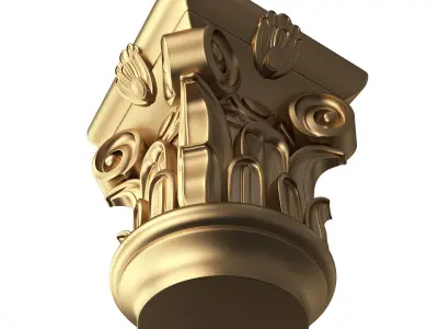 Carved Capital 0602 Low-poly 3D model