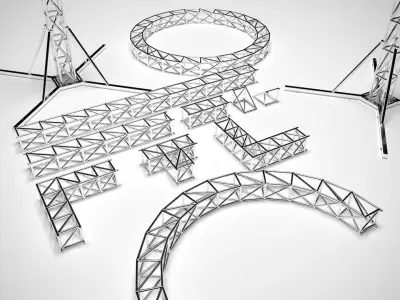 Stage Constructions Elements Concert Truss System 3D model