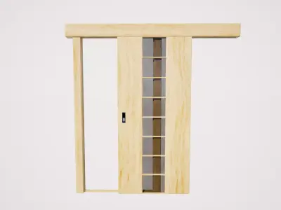 Sliding door 01 3D model