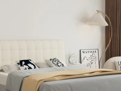 Comfortable bedroom interior scene  3D model