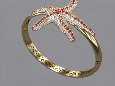 Starfish Bracelet 3D print model