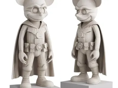 Mickey Mouse dark soldier art Low-poly 3D model