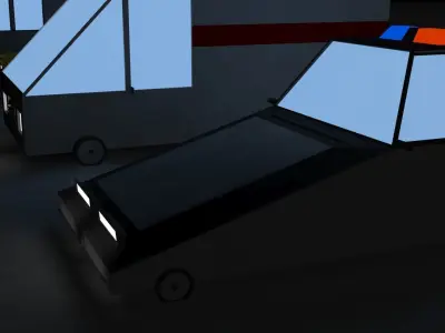 Cartoon Car Pack Low Poly Low-poly 3D model