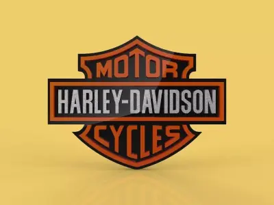  HARLEY DAVIDSON EMBLEM LOGO BADGE SYMBOL ICON HDC CLUB 3D model