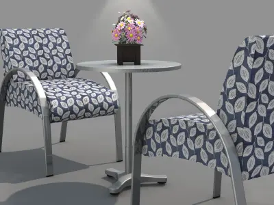 Sofa Carmen Aluminum 3D model