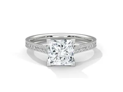 solitaire ring with detail images and 360 render videos 101 3D print model