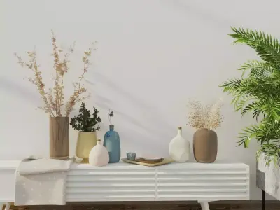 Interior decor scene 3D model