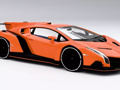 Lamborghini Venevo Low-poly 3D model