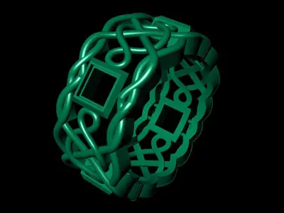 Women Ring 60 filigree style pincess cut diamond women ring 3D print model