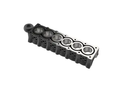 Inline 6 Cylinder Engine Block Keychain 3D print model