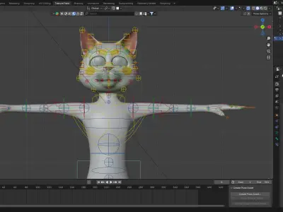 Cartoon Cartoony Kitty cat  3D model