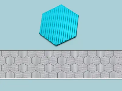 Hexagonal Wall Panel A10 - Interior Design Decoration 3D print model