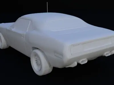 Plymouth Hemi Cuda 1971 Free low-poly 3D model