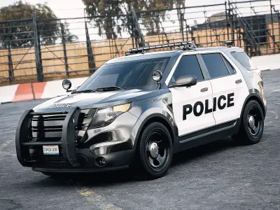 American SUV Police Car 3D model