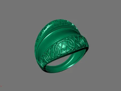 Women Ring Plain Ring Ready STL 3DM Models Womens Rings 3D print model 35