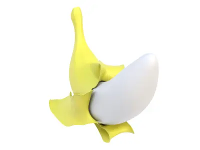 Banana plastic 02 3D model