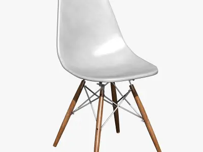 White Modern Chair 3D model