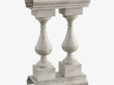 Balustrade Free low-poly 3D model