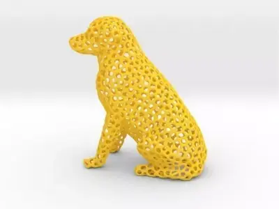 Voronoi Labrador Retriever Dog Free 3D print model