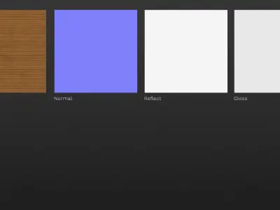 Teak veneer texture 3D model