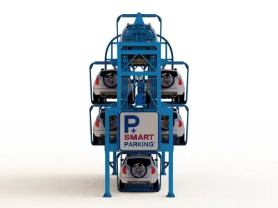 Rotary Parking System 6 SUV 3D model