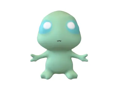 Cartoon Alien v1 001 Free low-poly 3D model