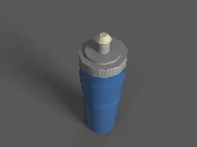 Bottle- Lowpoly bottle with cap Low-poly 3D model