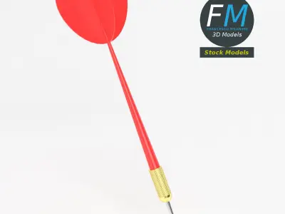 Dart 1 with gold tip 3D model